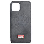 Чехол Marvel Avengers Leather case для Apple iPhone 11 pro max (Black Panther, матерчатый)