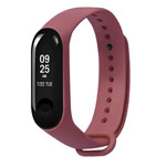 Ремешок для браслета Xiaomi Mi Band 3/4 (темно-красный, силиконовый)