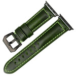 Ремешок для часов Synapse Forceful Band для Apple Watch (44/42 мм, темно-зеленый, кожаный)