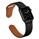Ремешок для часов Synapse Prime Band для Apple Watch (44/42 мм, черный, кожаный)
