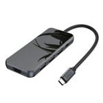 USB-хаб hoco 5-in-1 Adapter HB15 универсальный (USB-C, 3 x USB 3.0, HDMI, USB-C PD 2.0, черный)