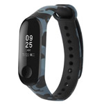 Ремешок для браслета Xiaomi Mi Band 3/4 (Navy Camo, силиконовый)