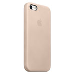 Чехол Apple iPhone 5S case (бежевый, кожанный)