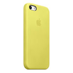 Чехол Apple iPhone 5S case (желтый, кожанный)