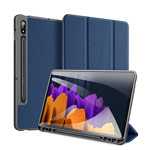 Чехол Dux Ducis Domo series для Samsung Galaxy Tab S7 plus (темно-синий, матерчатый)