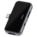 USB-хаб WIWU Alpha Hub 4-in-1 T5 Pro универсальный (USB-C, USB 3.0, miniJack, HDMI, серый)