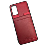 Чехол HDD Luxury Card Slot Case для Samsung Galaxy S20 FE (красный, кожаный)