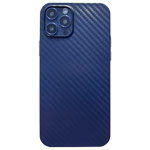 Чехол Coblue Carbon Case для Apple iPhone 12 pro max (темно-синий, пластиковый)