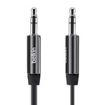 AUX-кабель Belkin Flat Aux 3' cable (черный, 0,9 м, разъемы 3.5 мм)