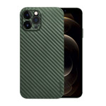 Чехол memumi Slim Carbon case для Apple iPhone 12 pro max (зеленый, пластиковый)