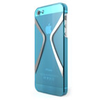 Чехол Megix Star Series Case для Apple iPhone 5/5S (голубой, пластиковый)