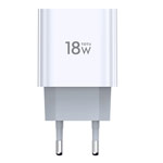 Зарядное устройство Totu Minimal Series CACQ-06 универсальное (сетевое, USB, QC 3.0, USB-C, PD, 18W, белое)