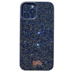 Чехол Swarovski Crystal Case для Apple iPhone 12/12 pro (синий, гелевый)
