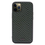 Чехол Kajsa Genuine Leather Pearl Pattern для Apple iPhone 12/12 pro (зеленый, кожаный)