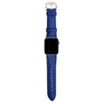 Ремешок для часов Kajsa Genuine Leather Pearl Pattern Band для Apple Watch (38/40 мм, синий, кожаный)