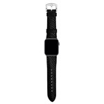 Ремешок для часов Kajsa Genuine Leather Pearl Pattern Band для Apple Watch (42/44 мм, черный, кожаный)