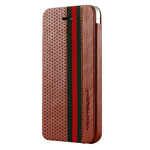 Чехол Nextouch Leather case для Apple iPhone 5/5S (коричневый, кожанный)