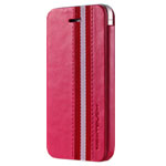 Чехол Nextouch Leather case для Apple iPhone 5/5S (темно-розовый, кожанный)