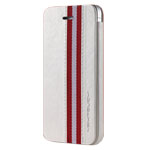 Чехол Nextouch Leather case для Apple iPhone 5/5S (красный/белый, кожанный)