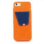 Чехол Nextouch Wallet case для Apple iPhone 5/5S (оранжевый, кожанный)