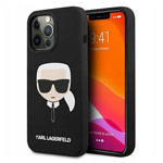 Чехол Karl Lagerfeld K/Ikonik case для Apple iPhone 13 pro max (черный, силиконовый)