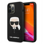 Чехол Karl Lagerfeld K/Ikonik case для Apple iPhone 13 pro (черный, силиконовый)