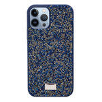 Чехол Swarovski Crystal Case для Apple iPhone 13 pro max (синий, гелевый)