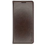 Чехол HDD Wallet Phone case для Samsung Galaxy S22 ultra (темно-коричневый, кожаный)