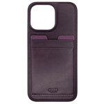 Чехол HDD Luxury Card Slot Case для Apple iPhone 14 pro max (фиолетовый, кожаный)