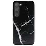 Чехол Kajsa Preppie Marble Series для Samsung Galaxy S23 (черный, кожаный)