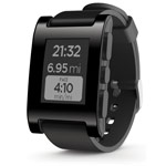 Электронные наручные часы Pebble Smartwatch (черные, пластиковые)