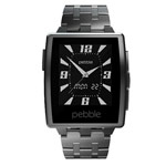 Электронные наручные часы Pebble Steel Smartwatch (серые, стальные)