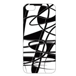 Чехол Dexim Abstract Case для Apple iPhone 5/5S (черный/белый, пластиковый)