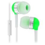 Наушники Wallytech Superior Earphones WHF-065 (зеленые, пульт/микрофон, 6-23000 Гц, 10 мм)