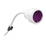 Удлинитель электрический Allocacoc PowerExtension (220В, 3 м, 1 розетка, выключатель, белый/фиолетовый)