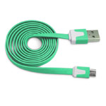 USB-кабель WhyNot Flat Cable универсальный (microUSB, 1 метр, бирюзовый) (NPG)