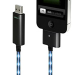 USB-кабель Dexim Visible Green для Apple iPad/iPhone/iPod (с индикацией) (черный)