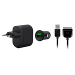 Зарядное устройство Belkin Charging Kit универсальное (комплект авто. и 220В, 2.1A, USB, черное)