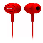 Наушники Remax Earphone RM-515 (красные, пульт/микрофон, 20-20000 Гц, 10 мм)
