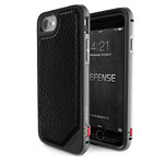 Чехол X-doria Defense Lux для Apple iPhone 7 (Black Leather, маталлический)