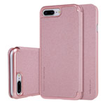 Чехол Nillkin Sparkle Leather Case для Apple iPhone 7 plus (розово-золотистый, винилискожа)