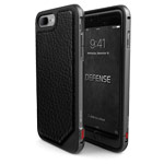 Чехол X-doria Defense Lux для Apple iPhone 7 plus (Black Leather, маталлический)