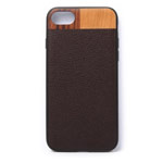 Чехол iPearl L-Wood case для Apple iPhone 7 (темно-коричневый, кожаный)