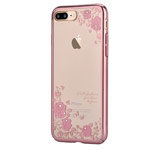 Чехол Devia Crystal Joyous для Apple iPhone 7 plus (Pink Flowers, пластиковый)