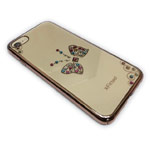 Чехол X-Fitted Royal Butterfly Deluxe для Apple iPhone 7 (золотистый, пластиковый)