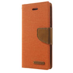 Чехол Mercury Goospery Canvas Diary для Apple iPhone 7 (оранжевый, матерчатый)