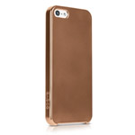 Чехол Odoyo Slim Edge Glitter Case для Apple iPhone 5 (коричневый, пластиковый)