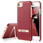 Чехол G-Case Plating Series для Apple iPhone 7 (красный, кожаный)