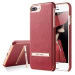 Чехол G-Case Plating Series для Apple iPhone 7 plus (красный, кожаный)