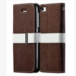 Чехол Momax Flip Diary Case для Apple iPhone 5 (коричневый, кожанный)